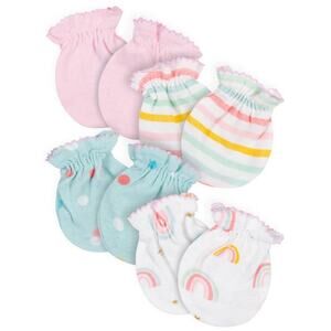 Gerber Baby Girls 4-Pack No Scratch Mittens